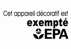 Appareil d�coratif Exempt� EPA (noir/blanc)