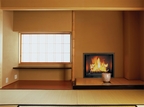 FP7 Antoinette - Foyer � bois d�coratif avec portes guillotines